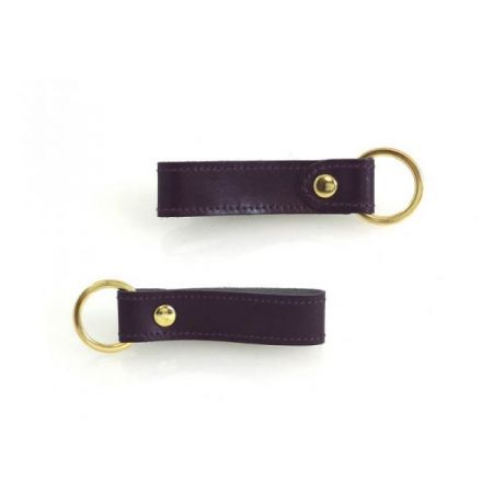 Rectangular key fob  in leather personalized 